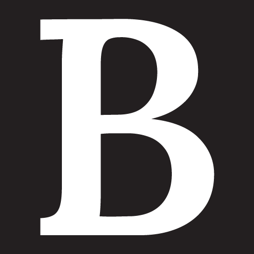 Icon b on a black background