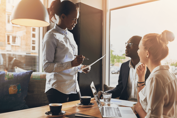 team in a meeting