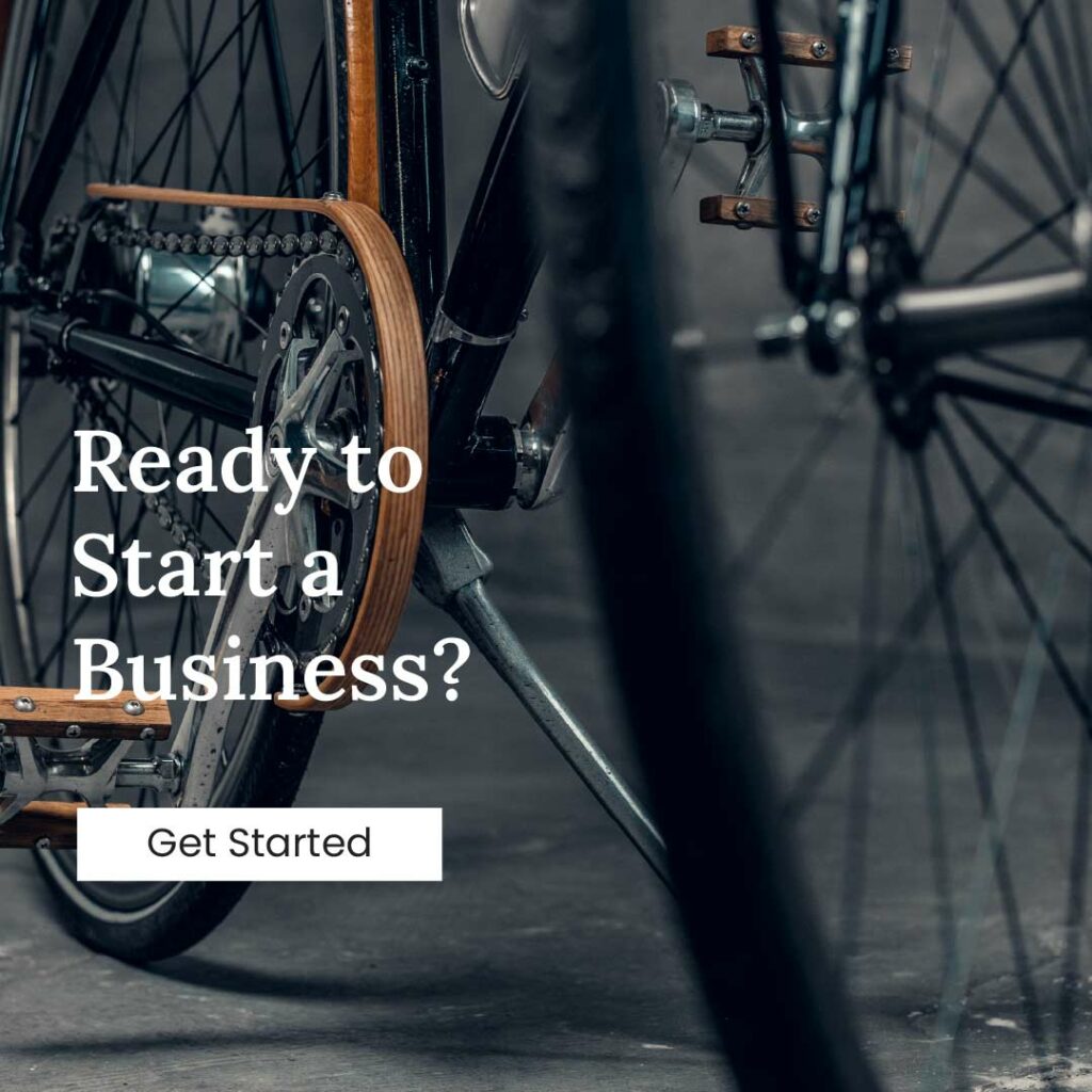 Advert with bicycle