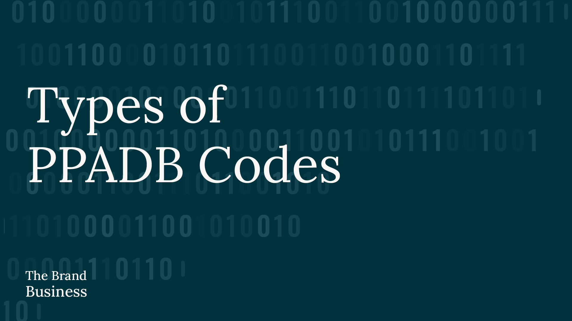 Text types of ppadb codes