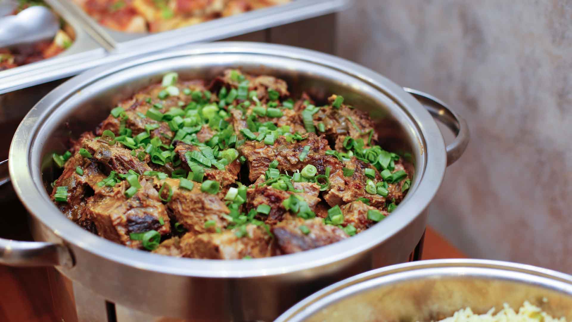 Buffet of food