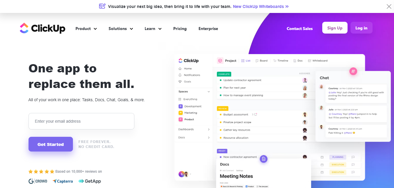 Click up project management software