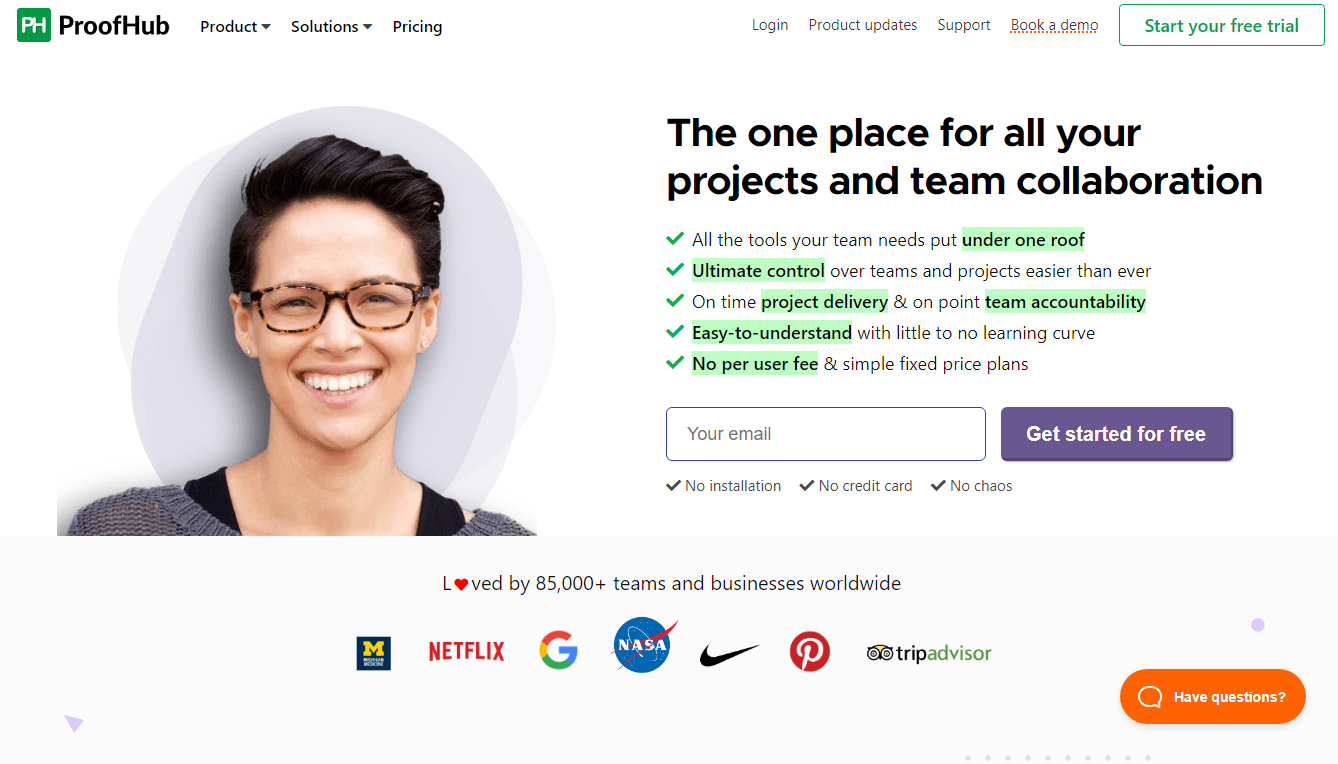 Proofhub project management software