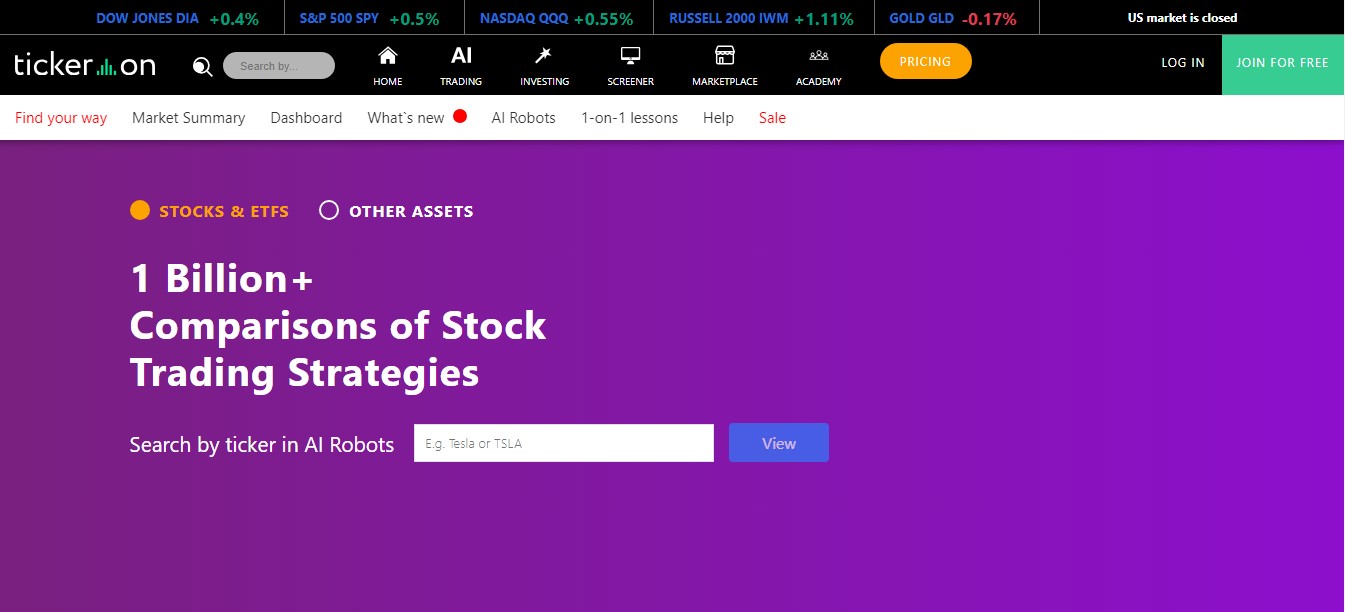 Tickreon ai stock trading and bot software