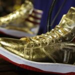 Former President Trump introduced his new line of signature shoes at Sneaker Con at the Philadelphia Convention Center on Feb. 17, 2024, in Philadelphia, Pennsylvania.