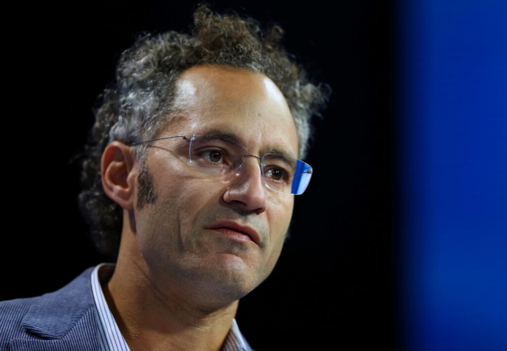 Alex karp co founder and ceo of palantir technologies speaks at the wsjd live conference in laguna beach california u S  october 26 2016