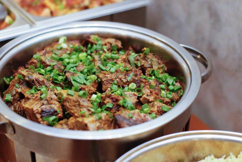 Buffet of food