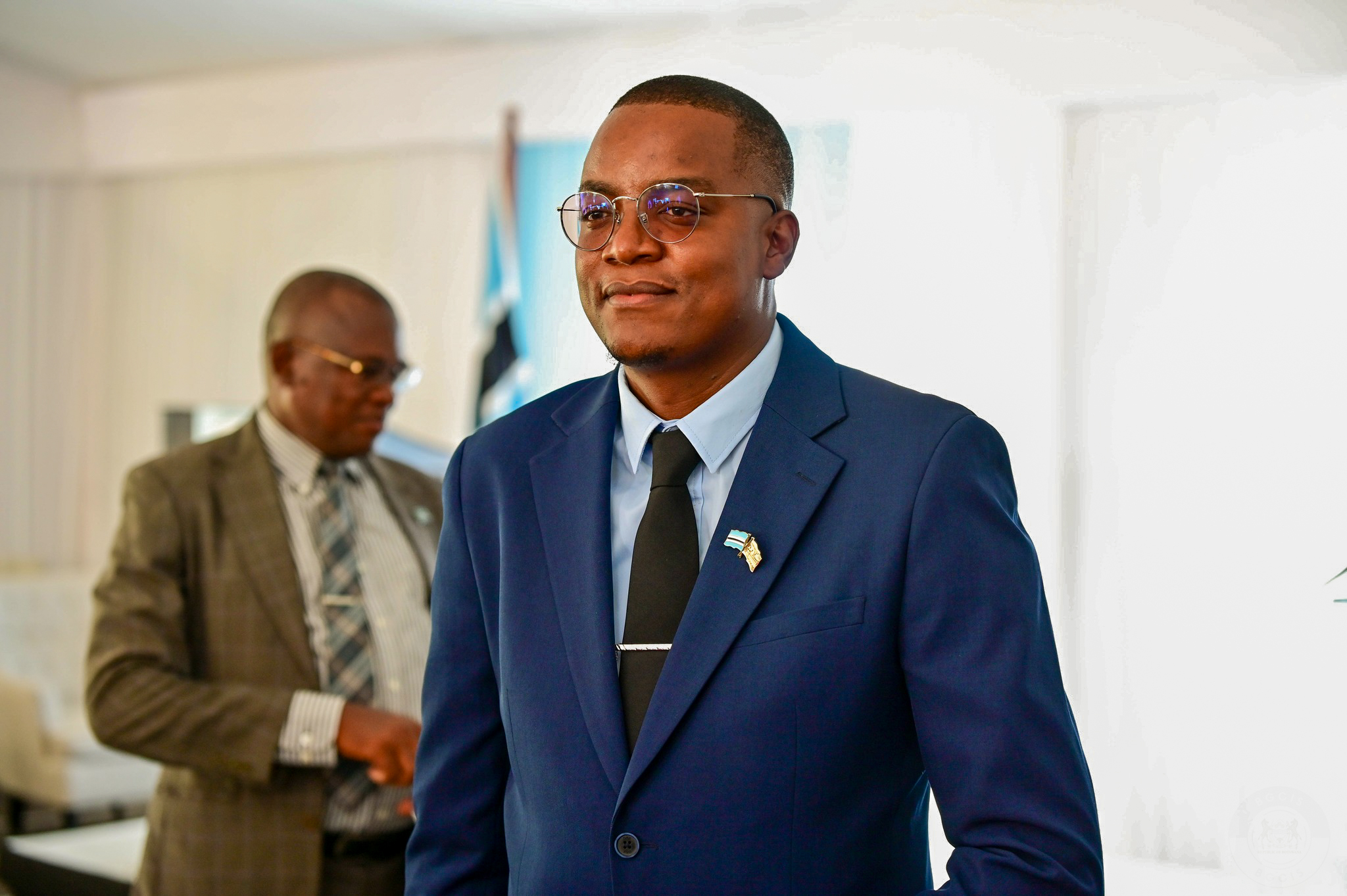 Assistant minister of transport and infrastructure keoagile atamelang during botswanas cabinet swearing in ceremony