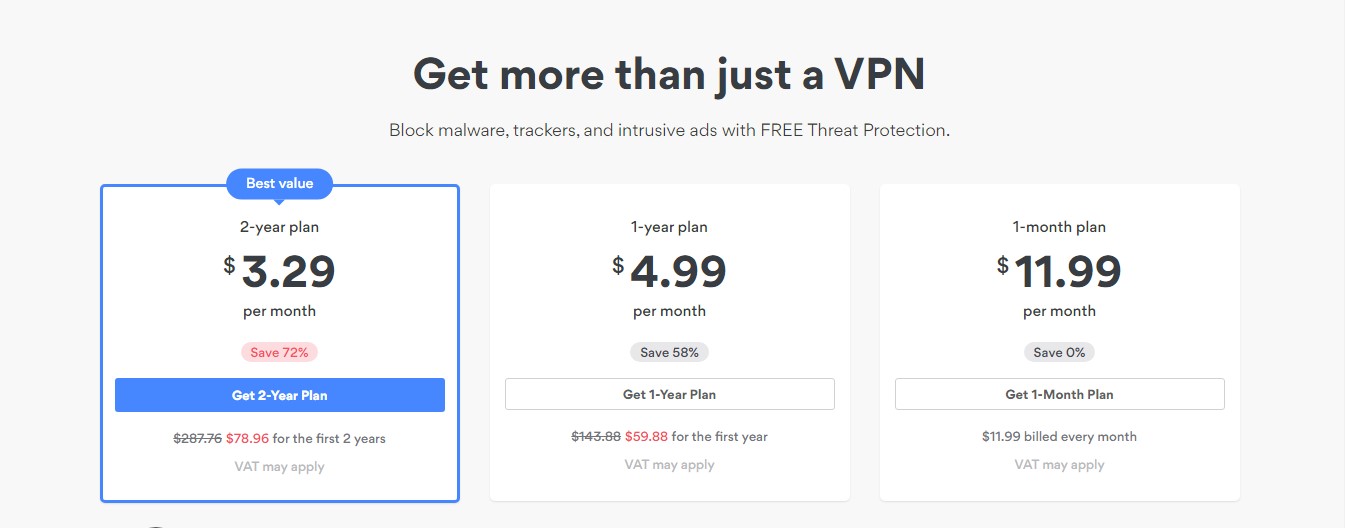 Nord vpn pricing plans