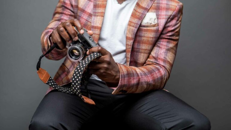 Man holding camera