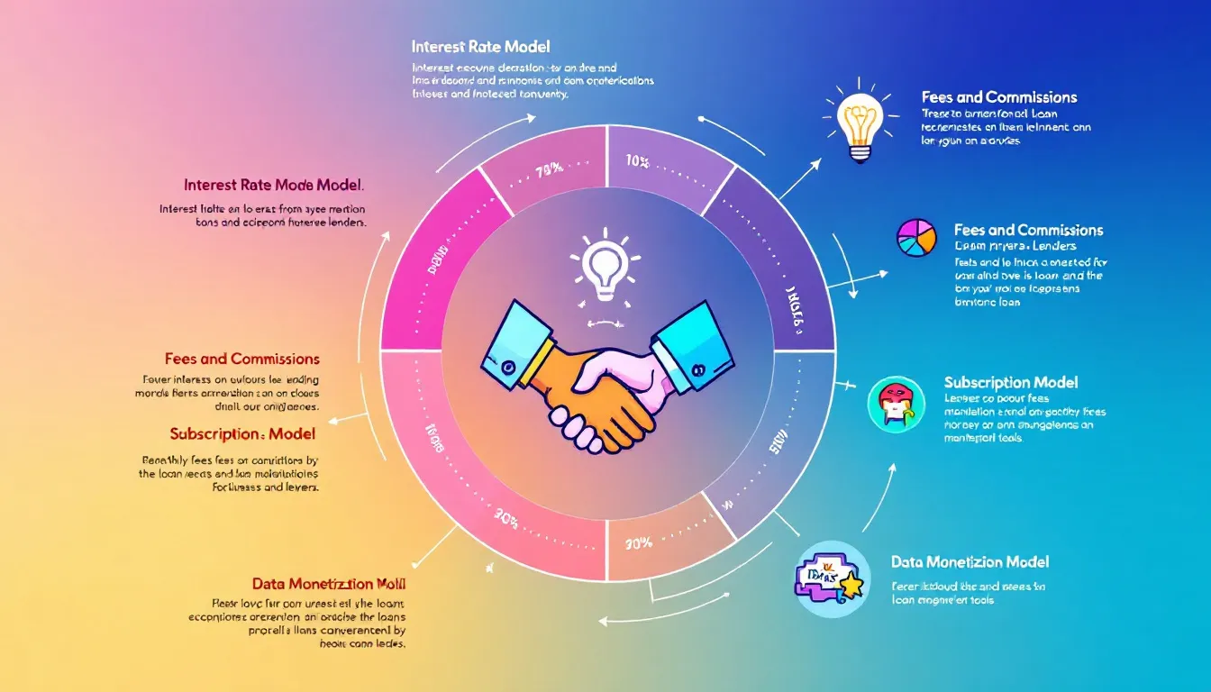 A graphic showing the concept of peer to peer lending in the fintech industry