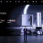 BYD Chairman Wang Chuanfu presents all-liquid-cooled megawatt EV charging system on stage.