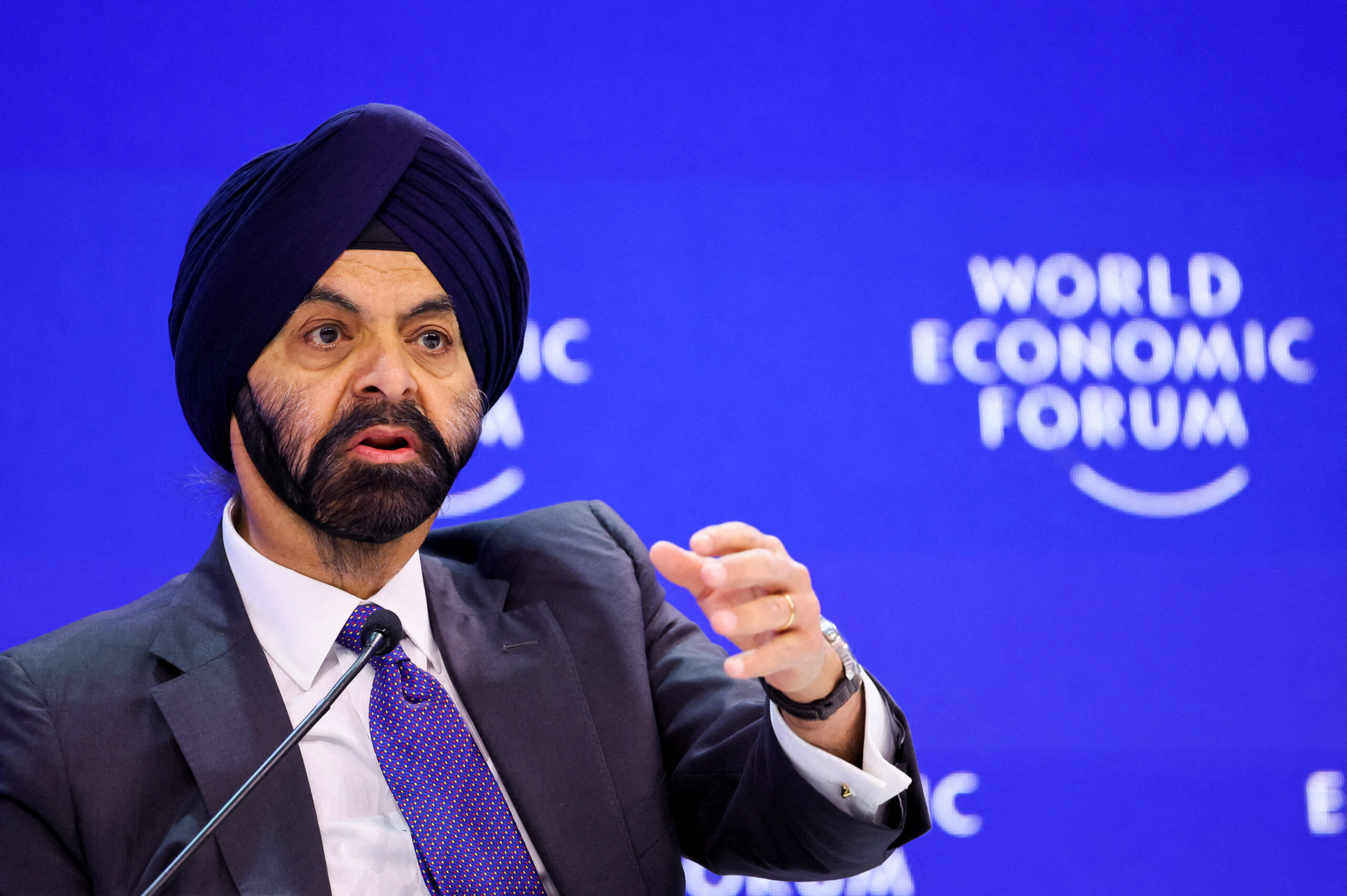 FILE PHOTO World Bank Group President Ajay Banga attends World Economic Forum in Davos Switzerland | Brimco Ajay banga president of the world bank group speaking at the world economic forum 2025 in davos
