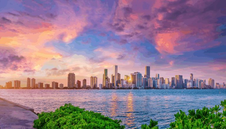 Scenic skyline of a modern city at sunset symbolizing one of the best cities for startups and innovation