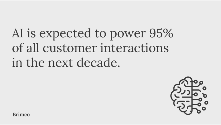 AI is expected to power customer interactions in the next decade