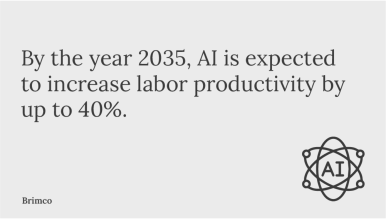 AI is expected to increase labor productivity by up to 40%