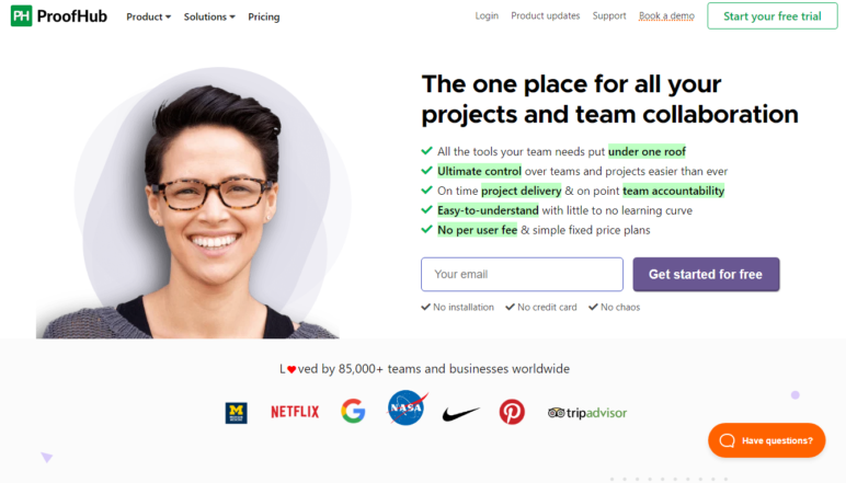 Proofhub project management software