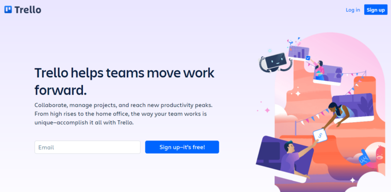 Trello project management software