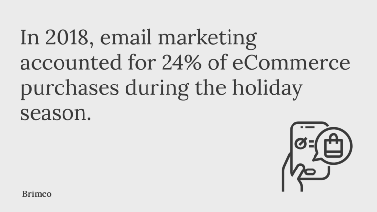 email marketing eCommerce purchases during the holiday season.