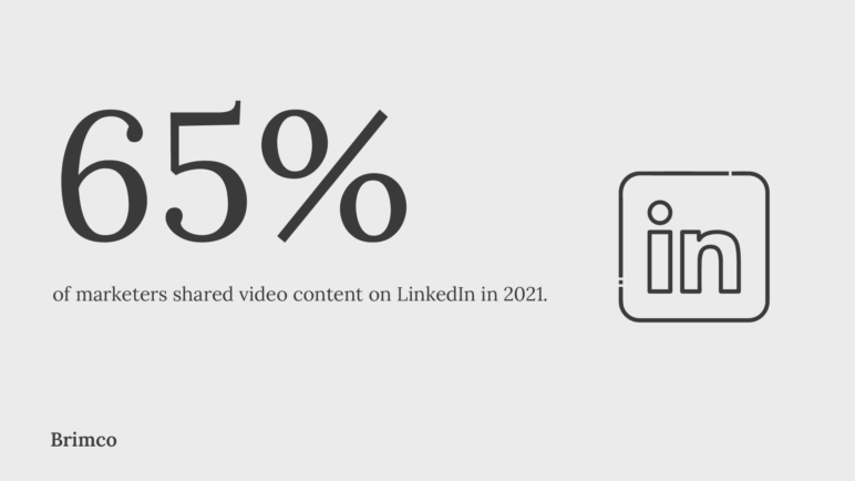 marketers shared video content on LinkedIn in 2021