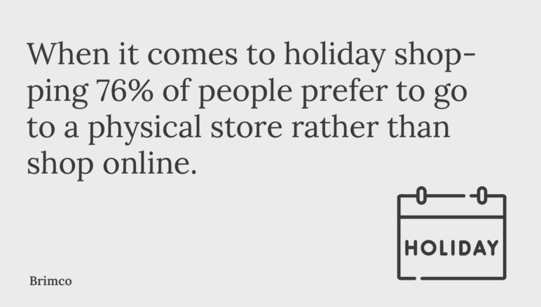 people prefer to go to a physical store rather than shop online