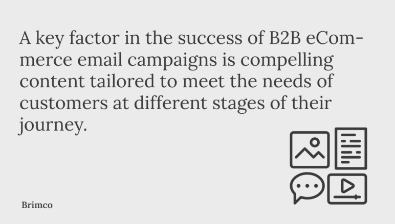 success of B2B eCommerce email campaigns is compelling content